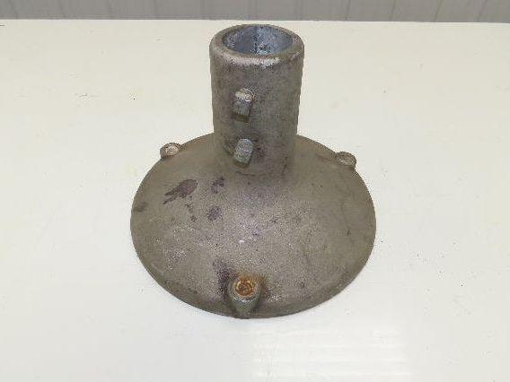 10" Cast Aluminum Pedestal Base Round Pipe Conveyor Leg Stand Adj Height