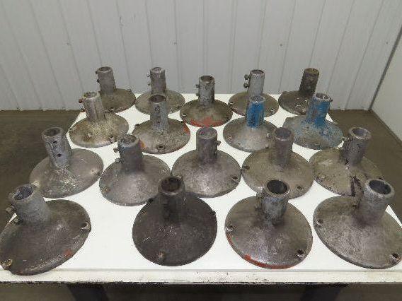 10" Cast Aluminum Pedestal Base Round Pipe Conveyor Leg Stand Adj Height