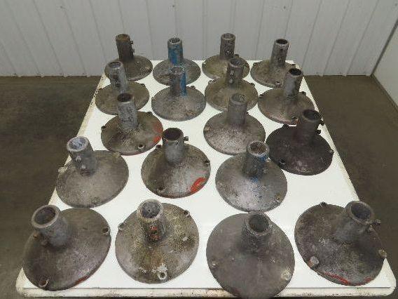 10" Cast Aluminum Pedestal Base Round Pipe Conveyor Leg Stand Adj Height
