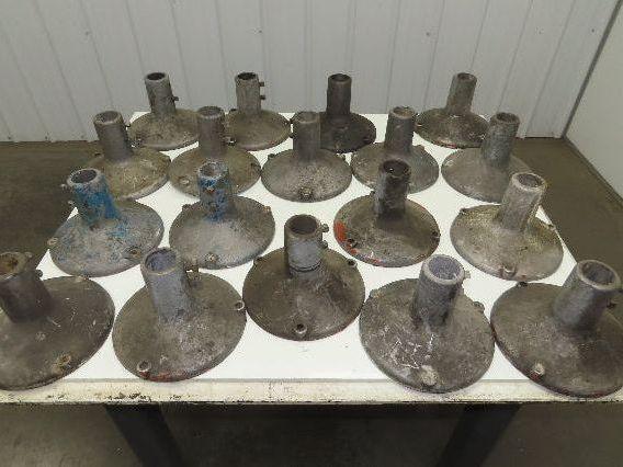 10" Cast Aluminum Pedestal Base Round Pipe Conveyor Leg Stand Adj Height