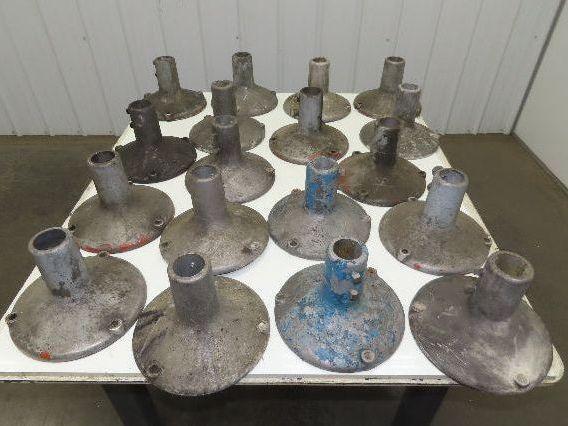10" Cast Aluminum Pedestal Base Round Pipe Conveyor Leg Stand Adj Height