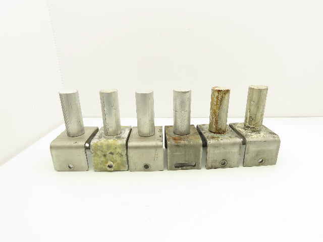 3.75" Tabletop Bottle Conveyor Leg Stand Mounting Bracket Aluminum Pipe Lot of 6