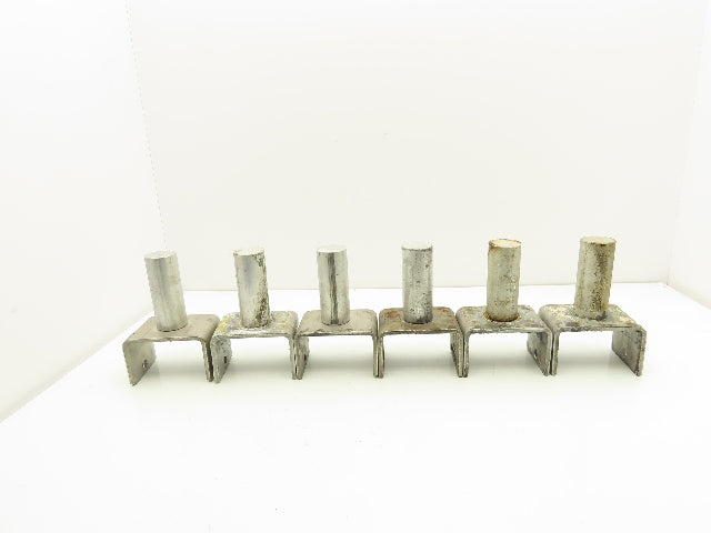 3.75" Tabletop Bottle Conveyor Leg Stand Mounting Bracket Aluminum Pipe Lot of 6
