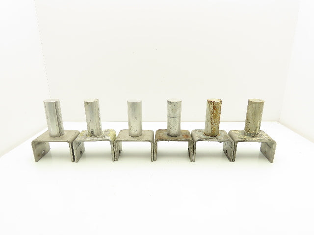 3.75" Tabletop Bottle Conveyor Leg Stand Mounting Bracket Aluminum Pipe Lot of 6