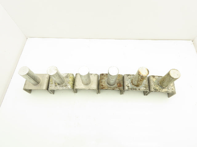 3.75" Tabletop Bottle Conveyor Leg Stand Mounting Bracket Aluminum Pipe Lot of 6
