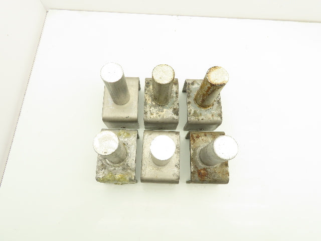 3.75" Tabletop Bottle Conveyor Leg Stand Mounting Bracket Aluminum Pipe Lot of 6