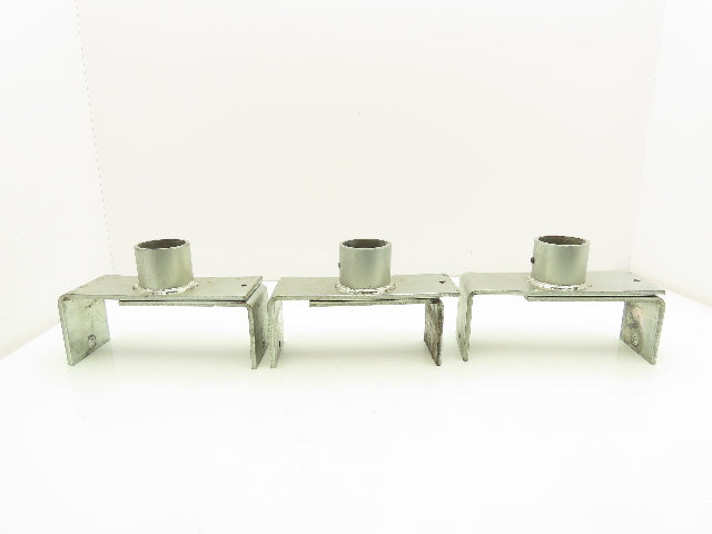 7.25-8.5" Tabletop Bottle Conveyor Leg Stand Mounting Bracket 2" Pipe Lot of 3