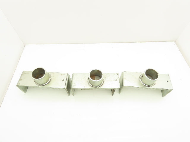 7.25-8.5" Tabletop Bottle Conveyor Leg Stand Mounting Bracket 2" Pipe Lot of 3