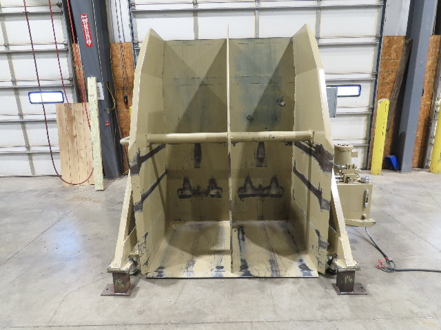 MTC LE-SL Hydraulic Tote Dumper 2-Bin 1/2 Yd Hopper Box Tipper 2000Lb 3Hp 460V