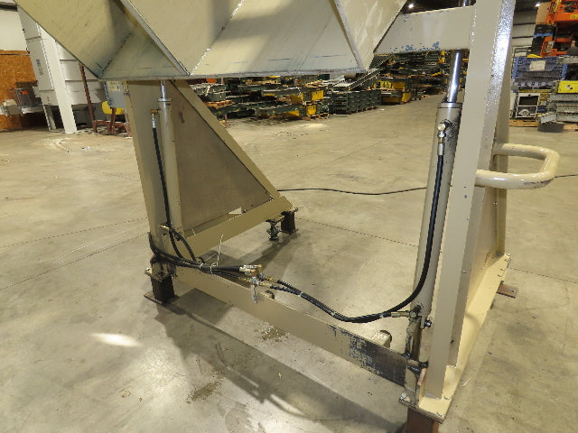MTC LE-SL Hydraulic Tote Dumper 2-Bin 1/2 Yd Hopper Box Tipper 2000Lb 3Hp 460V