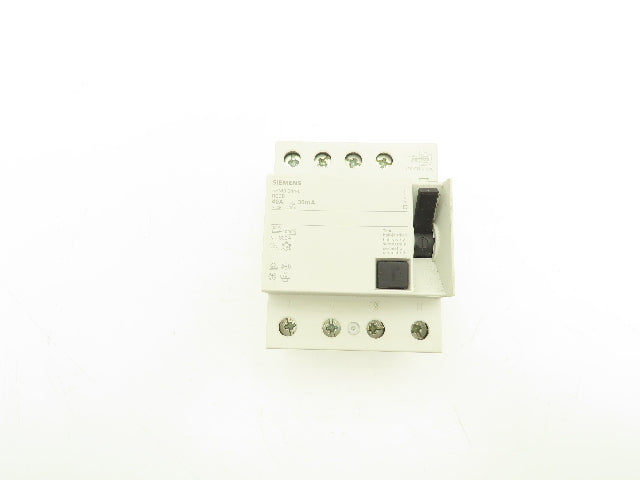 Siemens 5SM3344-6 Circuit Breaker 4 Pole 40 Amp RCCB 400V
