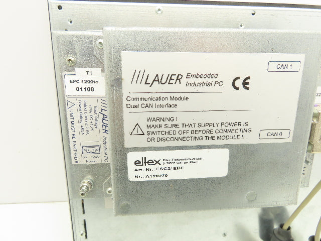 Ellex Lauer EPC 1200TC HMI Operator Touch Panel PC Windows Embedded 12"