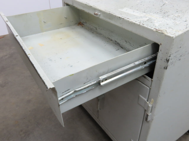 Strong Hold Extreme Duty 12 GA Shop Desk 1 Drawer Riser Shelf 36x28x54"