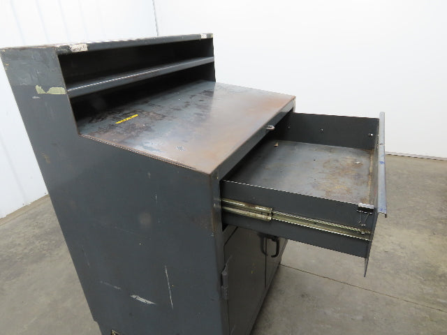 Strong Hold Extreme Duty 12 GA Shop Desk 1 Drawer Riser Shelf 36x28x54"