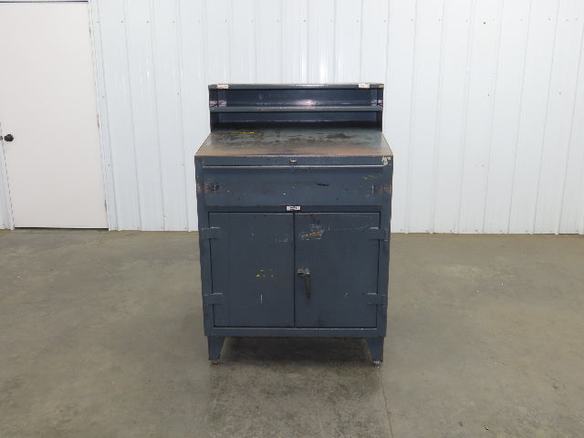 Strong Hold Extreme Duty 12 GA Shop Desk 1 Drawer Riser Shelf 36x28x54"
