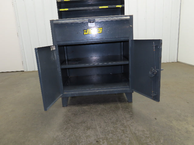Strong Hold Extreme Duty 12 GA Shop Desk 1 Drawer Riser Shelf 36x28x54"