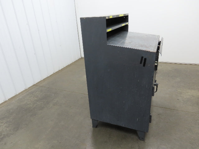 Strong Hold Extreme Duty 12 GA Shop Desk 1 Drawer Riser Shelf 36x28x54"