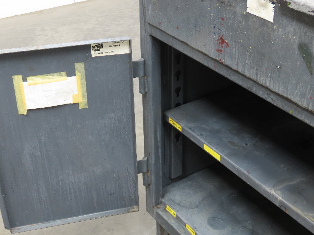 Strong Hold Extreme Duty 12 GA Shop Desk 1 Drawer Riser Shelf 36x28x54"