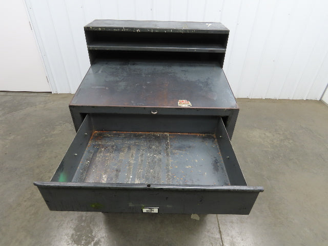 Strong Hold Extreme Duty 12 GA Shop Desk 1 Drawer Riser Shelf 36x28x54"