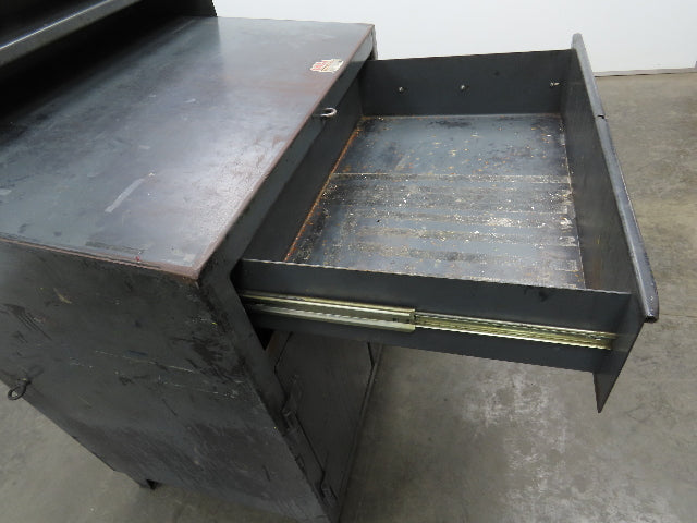 Strong Hold Extreme Duty 12 GA Shop Desk 1 Drawer Riser Shelf 36x28x54"