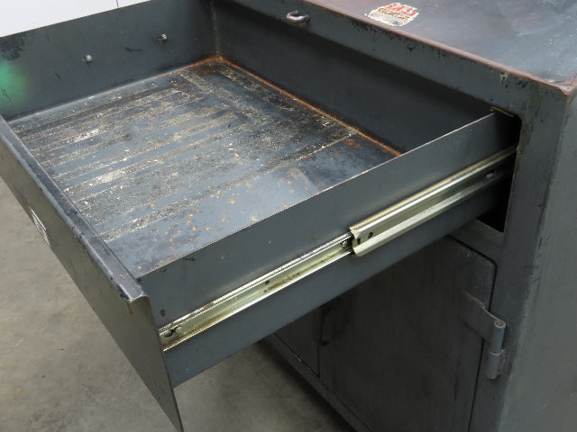 Strong Hold Extreme Duty 12 GA Shop Desk 1 Drawer Riser Shelf 36x28x54"