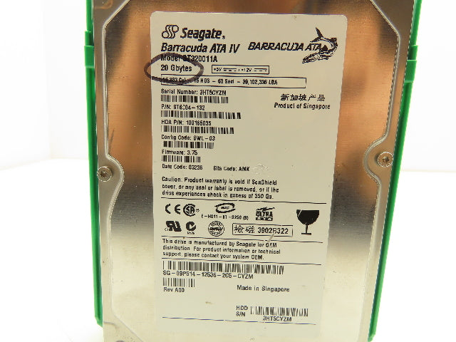 Seagate ST320011A Barracuda ATA IV 20GB Hard Disk Drive Cache