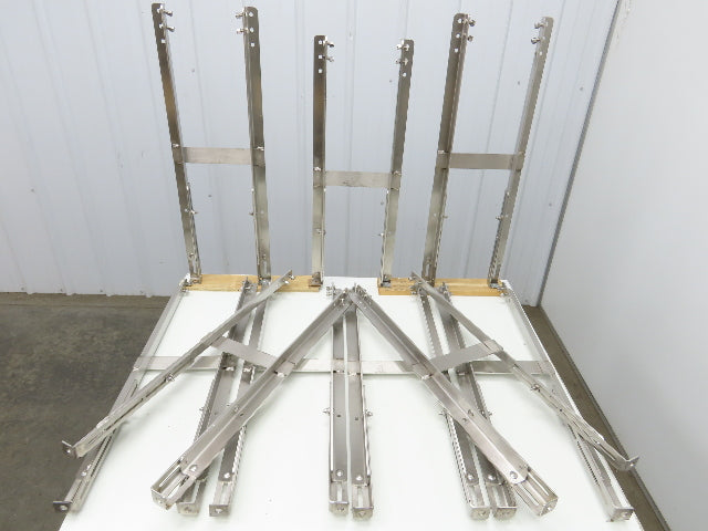 8" Tabletop Conveyor Stainless Leg Support H-Stand 32"-42" Adj Height