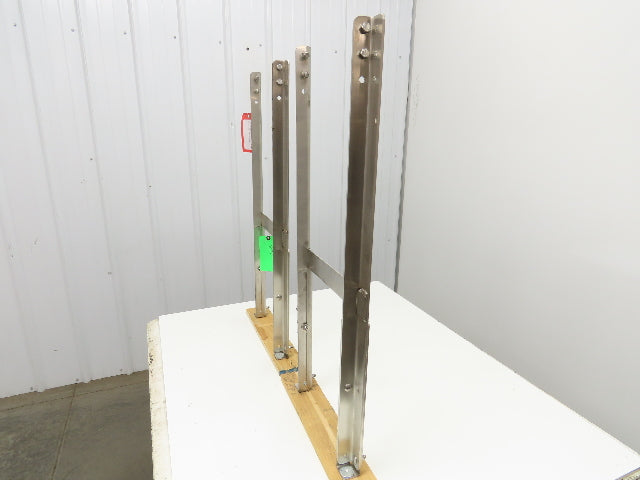 10" Tabletop Conveyor Stainless Leg Support H-Stand 35"-45" Adj Height Set of 2