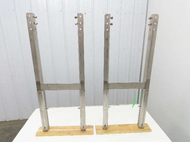 10" Tabletop Conveyor Stainless Leg Support H-Stand 35"-45" Adj Height Set of 2