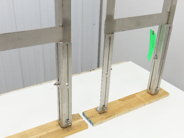 10" Tabletop Conveyor Stainless Leg Support H-Stand 35"-45" Adj Height Set of 2