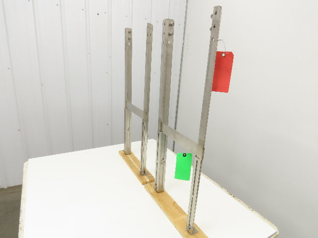 10" Tabletop Conveyor Stainless Leg Support H-Stand 35"-45" Adj Height Set of 2