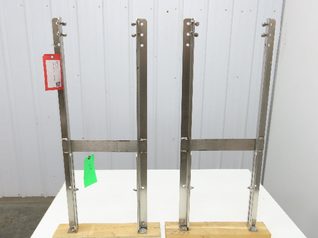 10" Tabletop Conveyor Stainless Leg Support H-Stand 35"-45" Adj Height Set of 2