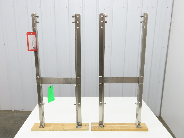 10" Tabletop Conveyor Stainless Leg Support H-Stand 35"-45" Adj Height Set of 2