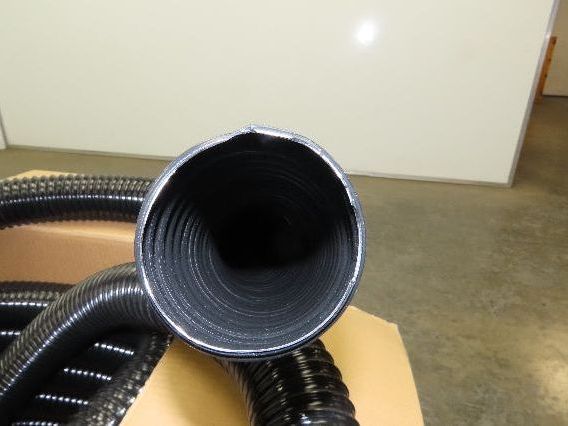 Flexaust Flx-Thane 2.5"x 50' Urethane Wire Flex Hose Air Dust Fume Vacuum Black