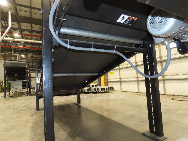 TGW CRUZ Incline Slider Bed 34" Belt Conveyor Variable Speed Drive 460V 17' 8"L