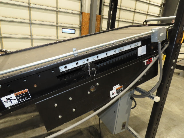 TGW CRUZ Incline Slider Bed 34" Belt Conveyor Variable Speed Drive 460V 17' 8"L