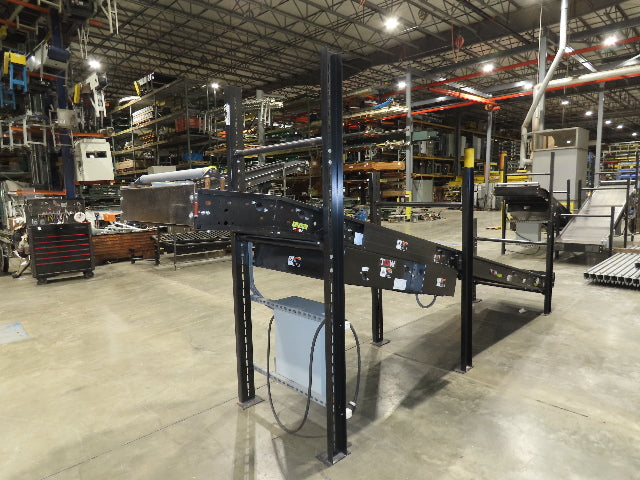 TGW CRUZ Incline Slider Bed 34" Belt Conveyor Variable Speed Drive 460V 17' 8"L