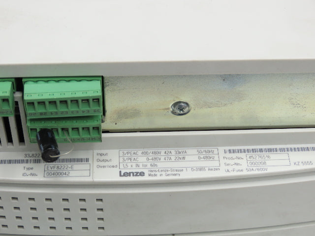 Lenze EVF8222E EVF8222-E VFD AC Servo Drive 22kW 400-480V 47A 3PH