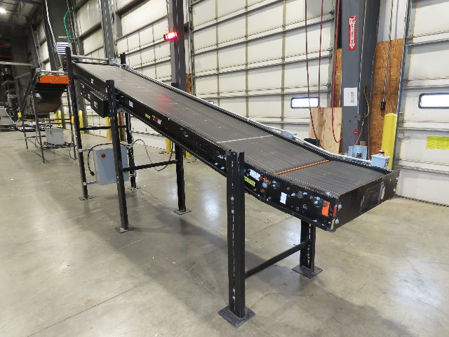 TGW CRUZ Incline Slider Bed 28" Belt Conveyor Variable Speed Drive 460V 17' 8"L