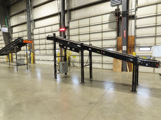 TGW CRUZ Incline Slider Bed 28" Belt Conveyor Variable Speed Drive 460V 17' 8"L
