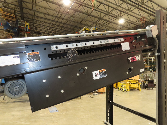 TGW CRUZ Incline Slider Bed 28" Belt Conveyor Variable Speed Drive 460V 17' 8"L