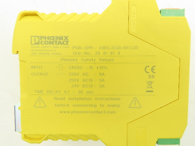 Phoenix Contact PSR-SPP-24DC/ESD/4X1/30 Safety Relay Module 24V