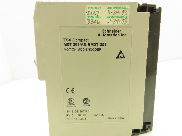 Schneider M0T 201/AS-BM0T-201 PLC Motion MOD Encoder Module