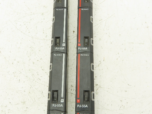 Keyence PJ-55A PJ-50A Light Curtain Sensor Transmitter And Receiver Set 12-24VDC