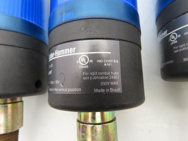 Cutler-Hammer E26BL Stack Light Base Blue E26 Ser A2 Bulb Lot of 4
