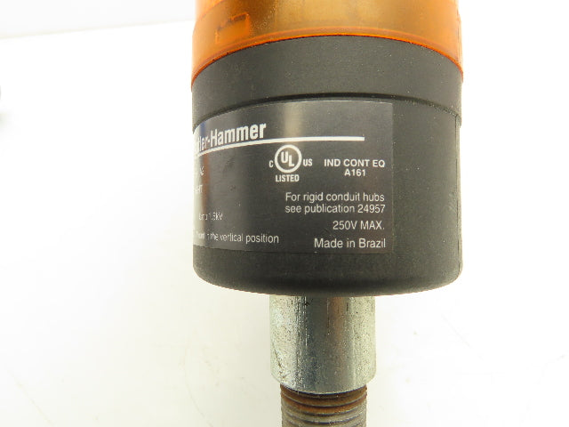 Cutler-Hammer E26BL Stack Light Base Amber, Blue E26 Ser A2 Bulb Lot of 3