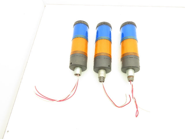 Cutler-Hammer E26BL Stack Light Base Amber, Blue E26 Ser A2 Bulb Lot of 3