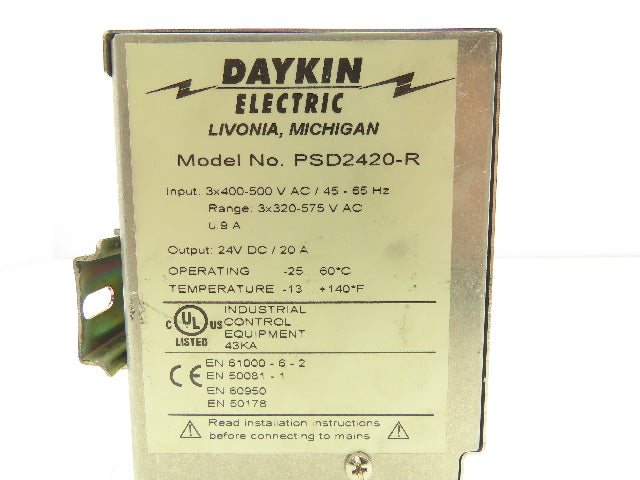 Daykin PSD2420-R Regulated Power Supply Unit 24V 20A