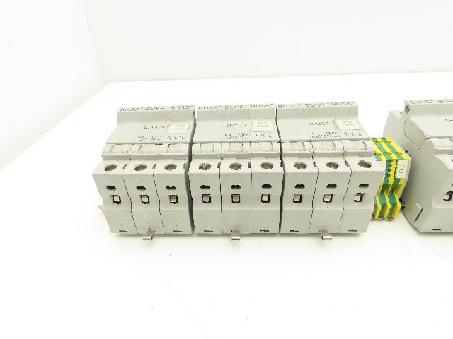 Bussmann CHCC3 Fuse Holder DIN Rail 3 Pole 30A 600V Lot of 12