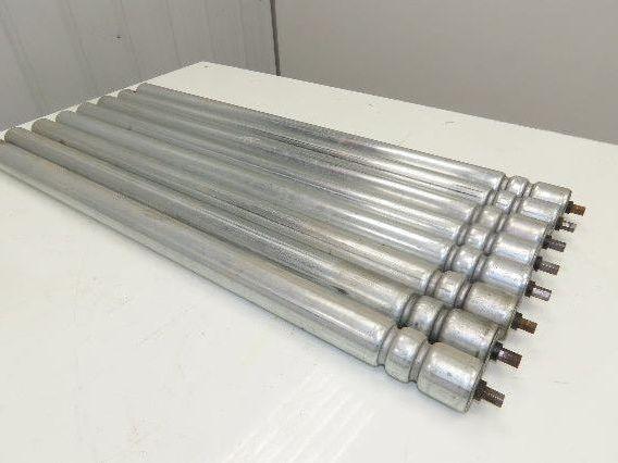 1.9" Conveyor Roller 36"BF 2-Groove O-Ring Galvanized Steel Lot of 8